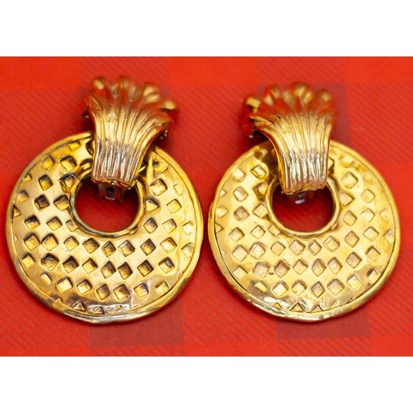 Huge Vintage Statement Clip On Earrings - O29 - Picture 2 of 3